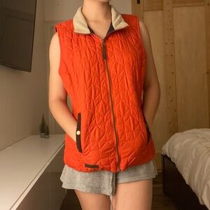 G.H. Bass. Co orange quilted vest